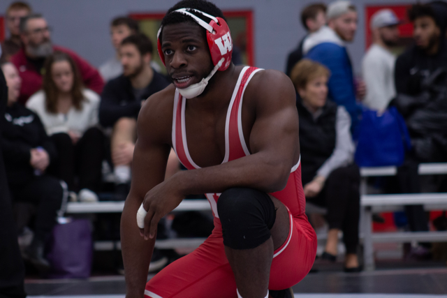 Mook competing in wrestling